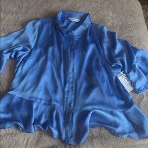 Nine West Blue Blouse